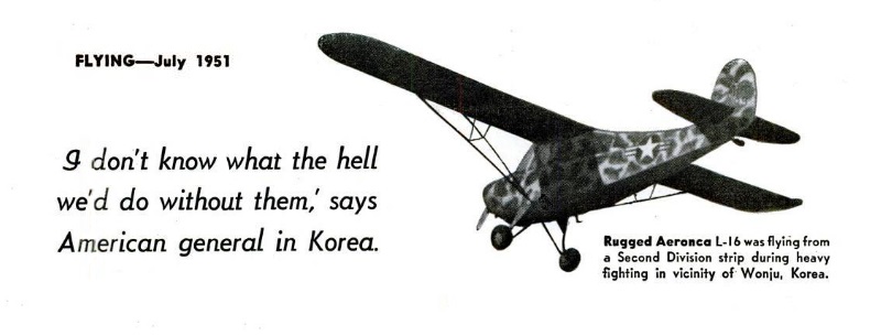 Aeronca L-16, Wonju Korea, 1950